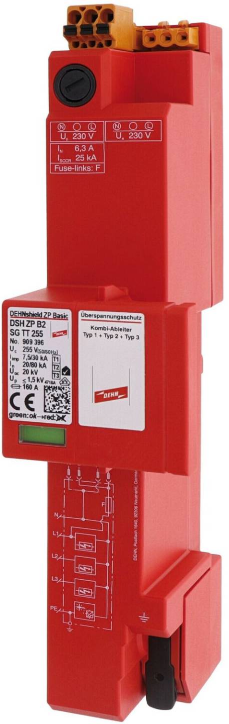 Elektrik Dehn Kombi-Ableiter DSH ZP B2 SG TT 255 Typ 1 + Typ 2 + Typ 3 (909396)