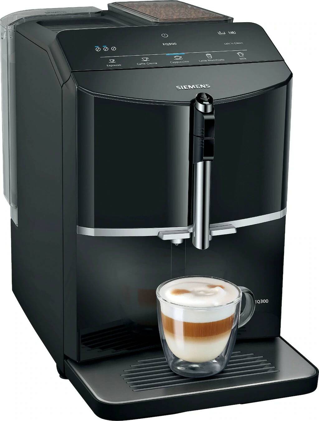 Kaffeezubereitung Siemens EQ.300 TF301E19 Klavierlack-Schwarz