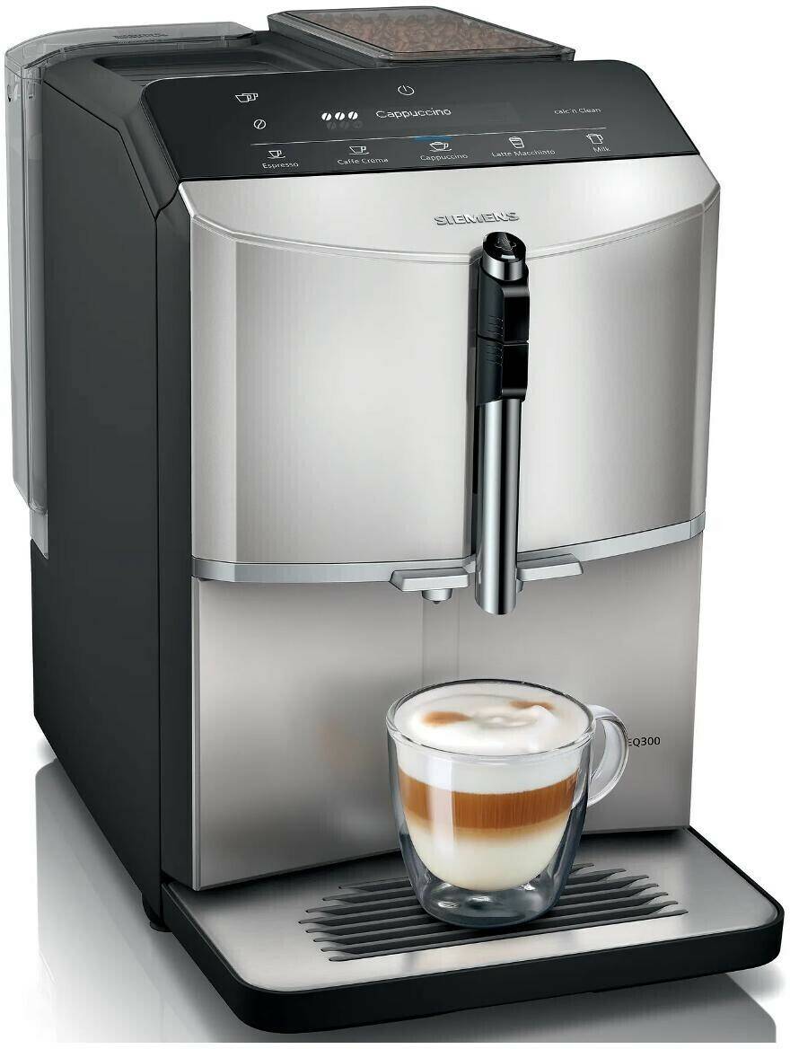 Kaffeezubereitung Siemens EQ.300 TF303ETF303E07 silber metallic