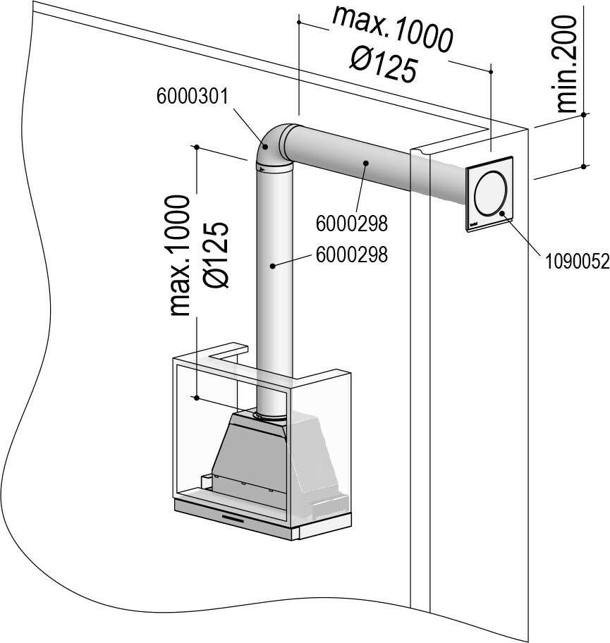 Berbel 1090075 Abluft-Set I - Rund 125 bT Elektro-Großgeräte